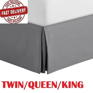 Bed Skirt 14-Inch Tailored Drop Pleated Bed Frame and Box Spring Cover - Picture 1 of 8