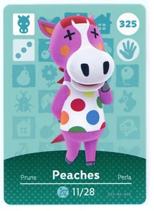 Peaches #325 - Amiibo Karte - Animal Crossing Serie 1 - Original Nintendo - Bild 1 von 2