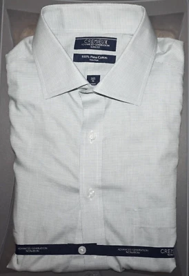 Daniel Cremieux Dress Shirt 16.5 - 36 Slim Fit Spruce Green Mini Check NWT - Image 1 of 3