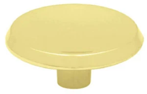 (12-Pack) 1-7/16" Concave Round Knob Polished Brass - Picture 1 of 1