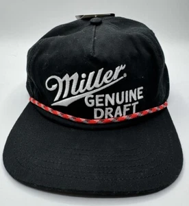 Miller Genuine Draft Retro Adjustable Snapback Hat NWT - Picture 1 of 3