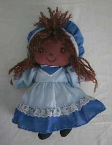 Vtg Kamar Rag Doll ~ African American Dianna ~ 8-1/2" ~ Taiwan ~ Cute & Clean! - Picture 1 of 12