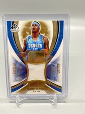 2005-06 SP Game Used Authentic Fabrics Gold #CA Carmelo Anthony /100