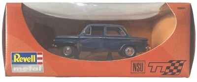 REVELL METAL 1:18 SCALE 08885 BLUE METALLIC BLUE NSU TT DIECAST MODEL BOXED - Image 1 of 3