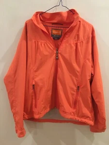 MERRELL Womens Size L Orange Zip Up AEROBLOCK Jacket Top RRP $149 good condition - Picture 1 of 9