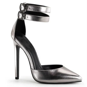 Women Ankle Strap Pointed Toe D'Orsay Pumps Buckle Stiletto High Heels Shoe Club - Picture 1 of 10
