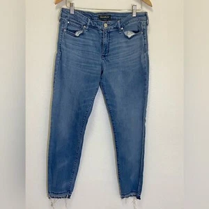 Abercrombie & Fitch - Medium Wash Skinny Ankle Frayed Jeans - size 31 - Picture 1 of 12