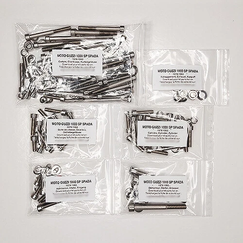 MOTO GUZZI 1000 SP 1 2 3 1978-1993 Motor Inbus Juego de tornillos inoxidable SPADA Foto 1 de 1