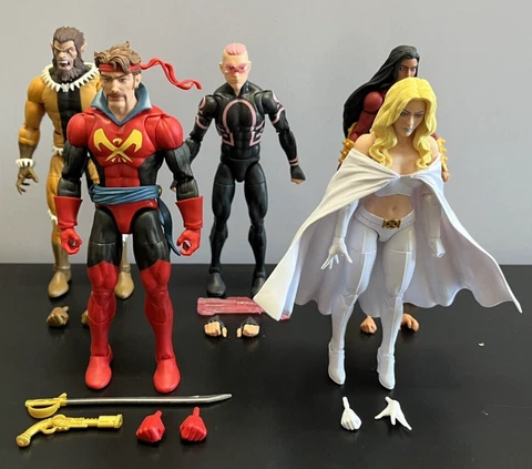 Marvel Legends Emma Frost, Monet St. Croix, Fang, Corsair 5 Figure Loose Lot!!! Cover