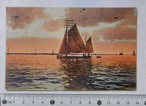 I122489 Cartolina illustrata - Barche a vela - VG 1924 - Picture 1 of 2