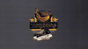 Atlanta Thrashers "2 Skates logo" NHL Hockey pin - Picture 1 of 1