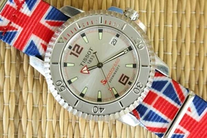 BRITANNIA F1 TISSOT SEASTAR 660 STAINLESS STEEL SILVER DIAL DRIVER WATCH BOX SET - Picture 1 of 12