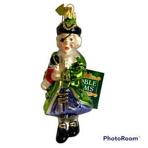 Adorno de Navidad pirata de vidrio Kurt Adler gemas nobles parche para ojos soplado a mano bebé - Imagen 1 de 12