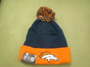 Gorro tejido New Era Denver Broncos azul marino y naranja OSFM - Imagen 1 de 7