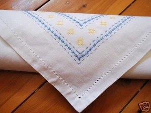 3 x Cross Stitch Bread Cloth / Tray Cloth / Napkin 47cm - Picture 1 of 4
