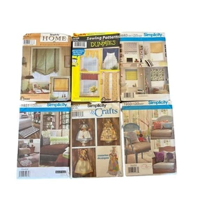 Simplicity Home Crafts Curtains Pillows Sewing Patterns Lot of 6 - Picture 1 of 8