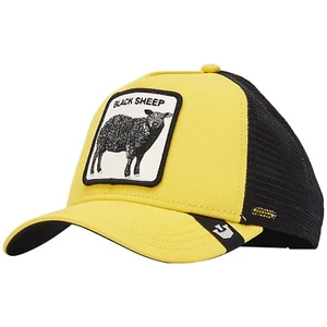 Goorin Bros Animal The Farm Trucker Baseball Snapback Hat Cap Black Sheep Yellow - Picture 1 of 2