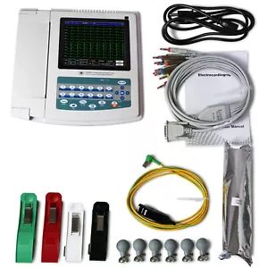 CONTEC ECG1200G Digital Touch 12-Channel ECG/EKG Machine Electrocardiograph FDA - Picture 1 of 11