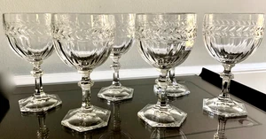 2 Villeroy & Boch Miss Desiree Pressed Wine Goblets (6 avail) 6" Excellent - Picture 1 of 4