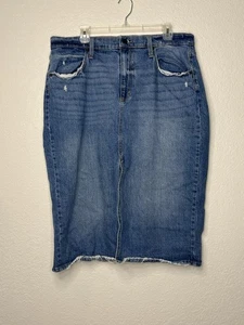 Gonna jeans denim filo universale donna tg 16 spacco davanti invecchiato  - Foto 1 di 13