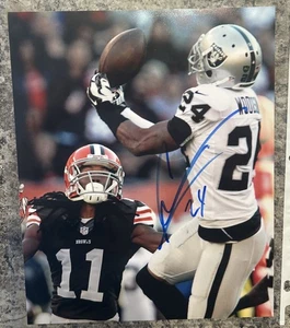 Acción autografiada por Charles Woodson 8x10 Raiders Legend #24 Woodson HOF - Imagen 1 de 4