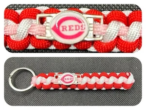Cincinnati Reds (Pink) Inspired Paracord/Survival Keychain - Picture 1 of 1