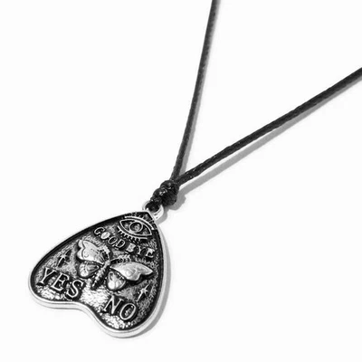 Claire's Black Ouija Triangle Planch Cord Pendant Necklace (G131424-1 LOC. BR4) - Image 1 of 4