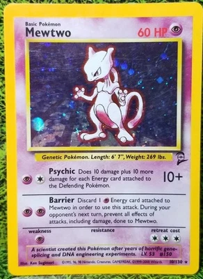 Pokémon Mewtwo Holo 2000 Base Set Edition TCG Rare foil 2nd - Image 1 of 4