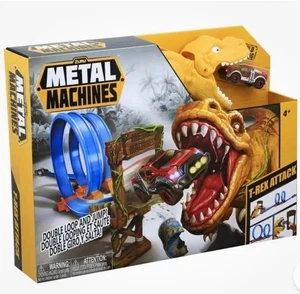 Zuru Metal Machines Dinosaur T-Rex Attack Playset Track Set and Red Truck NEW! - Picture 1 of 4