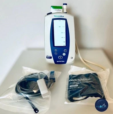 Monitor de signos vitales puntuales Welch Allyn 420 42NTB con SpO2, temperatura, puños completos  Foto 1 de 4