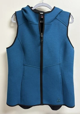 Gerry Women’s Blue Full Zip Hooded Vest Size Large L Soft Stretch Athletic  - Image 1 of 4