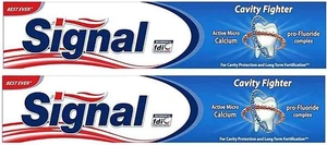 2 Box Signal Anti Caries Toothpaste Cavity Fighter Best Ever Active Micro Cal... - Picture 1 of 7