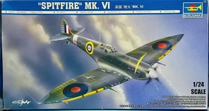 Trumpeter 02413 1/24 Spitfire Mk.VI w/ 3 Resin Figures Brand New Complete Kit - Bild 1 von 5