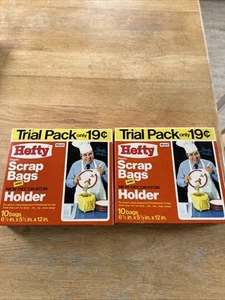 2-Vintage 1972 Jonathan Winters Mobil Hefty Scrap Bags & Holder New Old Stock - Bild 1 von 3