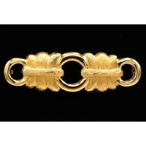 Givenchy Vintage Brosche Anstecknadel gebürstet Goldbarren verbunden strukturiert signiert 80er BinAH - Bild 1 von 12