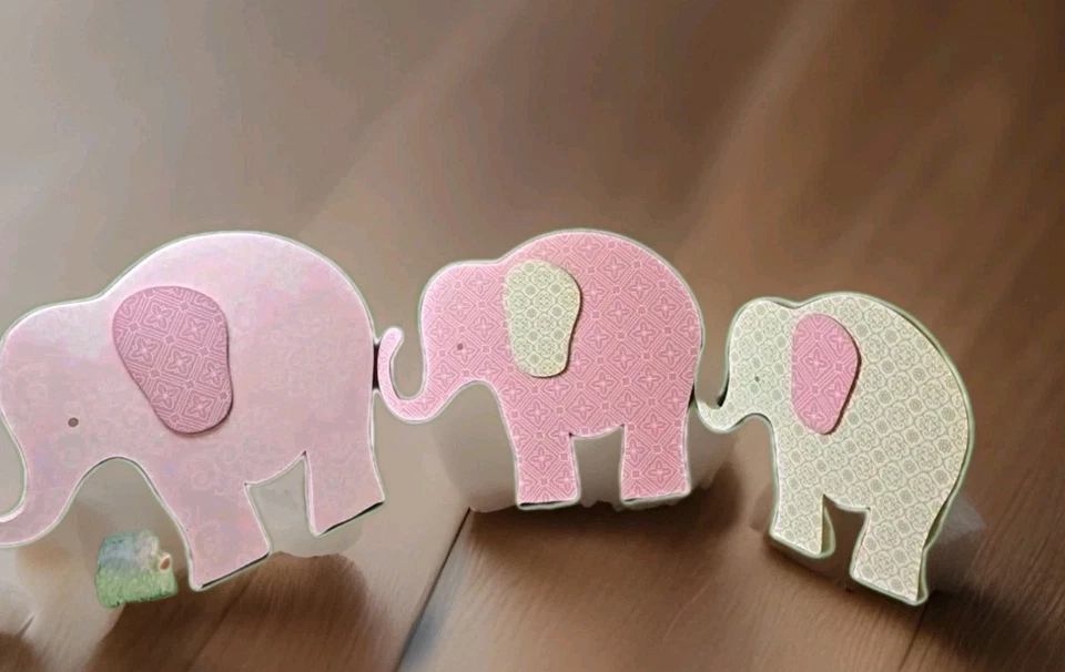 Cocalo Bebé Jacana ROSA Elefante Madera Guardería Decoración - Safari Colgante de Pared Paquete de 3  Foto 1 de 4