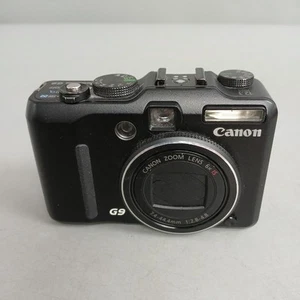 Canon PowerShot G9 Digital Camera 12.1mp Black -CP - Picture 1 of 6