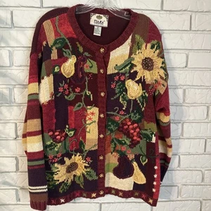 Vintage Tiara international Women’s Size Medium Sunflowers Button Up - Picture 1 of 8