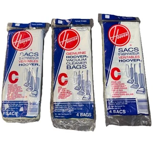 3 x 4 pk Genuine HOOVER Vacuum Cleaner Bags Type C NOS 4010003C New Old Stock - Picture 1 of 7