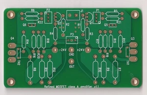Mosfet pure class A amplifier refined w/ improved symmetry PCB one piece ! - Picture 1 of 2