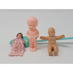 Vintage Dolls Ari Girl/Best USA/Renewal Nursery 2 Rubber 1 Hard Plastic - Picture 1 of 7