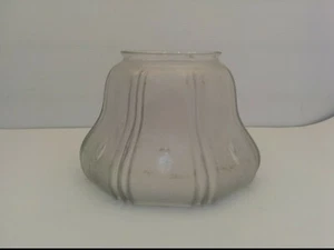 FROSTED GLASS CEILING SHADE/GLOBE, 4" TOP OPENING 6-1/2" BOTTOM OPENING 5" TALL - Picture 1 of 5