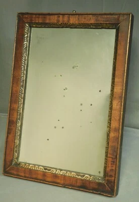 Antiguo espejo retrovisor caballete georgiano vintage de 1740 tallado dorado Foto 1 de 4