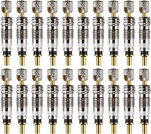 Boao 20 Pezzi Presta Valvola Nucleo Bici Ricambio Nucleo Tubeless Ottone per Tubo - Foto 1 di 1