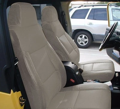 FOR 2003-06 JEEP WRANGLER TJ SAHARA S.LEATHER CUSTOM FIT SEAT COVERS GREY - Image 1 of 4