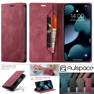 RFID Blocking Leather Wallet Case for iPhone 11 12 13 14 15 16 Pro Max 6 7 8 XS - Picture 1 of 64