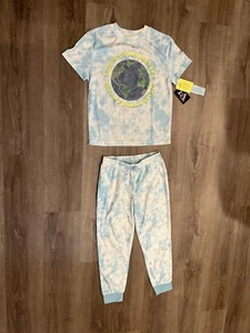 2pc Art Class Respect Your Mother Earth Tie Dye Sleep Set, Blue Size M (8/10) - Picture 1 of 15