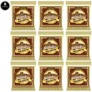 2002 Ernie Ball 13-56 Earthwood MED. 80/20 BRONZE Acoustic Guitar Strings 9 SETS - Picture 1 of 9