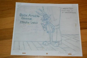 Warner Bros "Looney Tunes" Bugs Bunny Vintage Original Skizze von Tom Ray - Bild 1 von 8