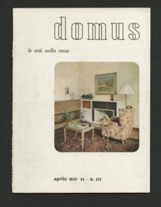 1942 A M Cassandre CCA Advertisements DOMUS 172 Ignazio GARDELLA Milano Villa J - Foto 1 di 2